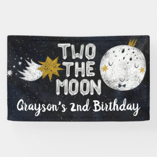 Willkommensschild zum 2. Geburtstag 'Two the Moon' Banner