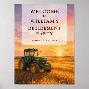 Willkommensschild zur Abschiedsfeier für Landwirte Poster