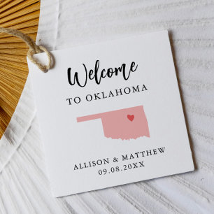 Willkommenstasche für Hochzeiten in Oklahoma in be Geschenkanhänger
