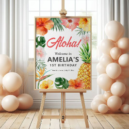 Willkommensunterschrift für die tropische Hawaiian