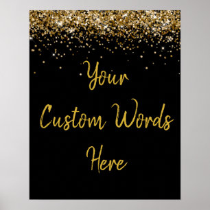 Willkommenszeichen für das Party Custom Black & Go Poster