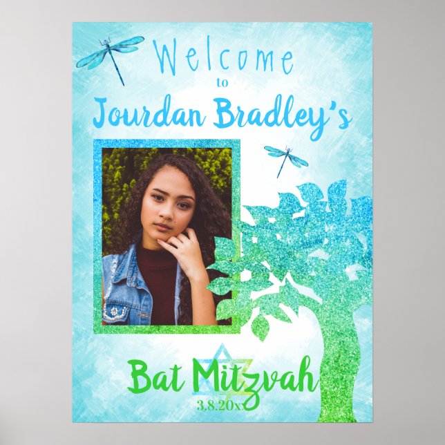 Willkommenszeichen für Türkis und Grün des Party Poster (Vorne)