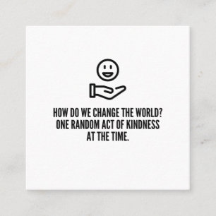 Willkürliche Freundlichkeit Quadratische Visitenkarte