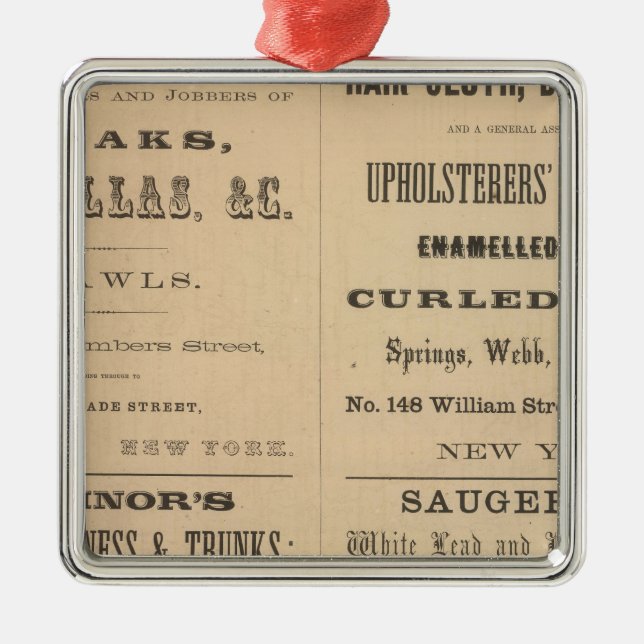 Willouchby H Reed und Company Silbernes Ornament (Vorne)