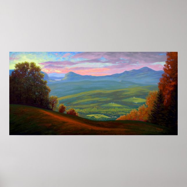 Willoughby Lake from Burke Mountain Poster (Vorne)