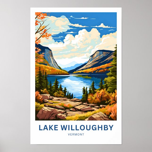 Willoughby Vermont Travel Print Print Poster (Vorne)