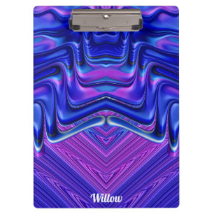 WILLOW ~ 3D! ~ Rosa Weiß und Blau Original ~ Klemmbrett