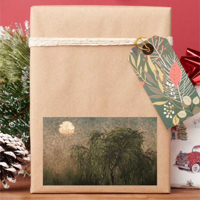 Willow bei Sunset Rechteckiger Aufkleber (Feiertag)