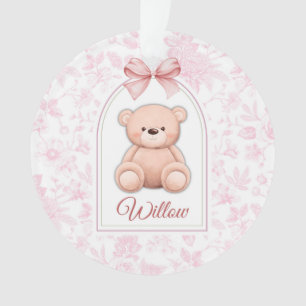 Willow Benutzerdefiniertes rosa Teddy-Bär-Kinder Ornament