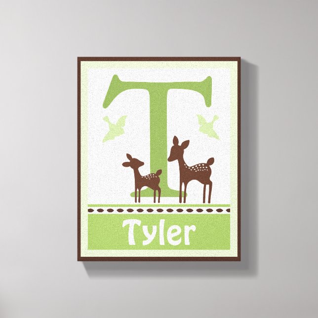 Willow Bio Deer Leinwand Letter Name Print 8x10 (Vorderseite)