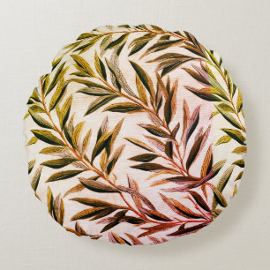 Willow Bough Leaf Rundes Kissen