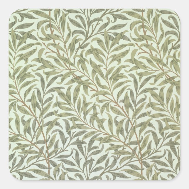 "Willow Bough"-Tapete, 1887 Quadratischer Aufkleber (Vorderseite)