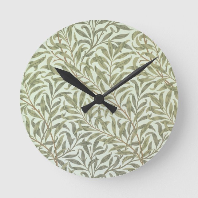 "Willow Bough"-Tapete, 1887 Runde Wanduhr (Vorderseite)