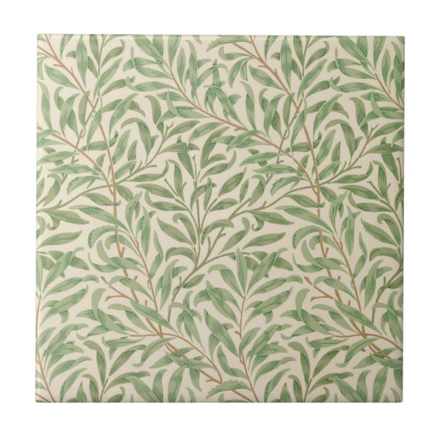 Willow Bough (von William Morris) Keramik Tile Fliese (Vorderseite)