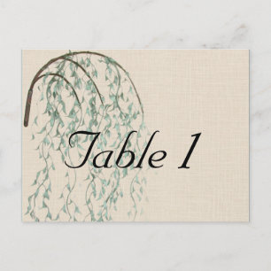 Willow Branch auf der Linen Wedding Tischnummer
