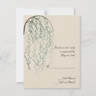 Willow Branch auf Linen Response-Karte RSVP Karte