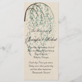 Willow Branch über das Hochzeitsprogramm für Linen Programm