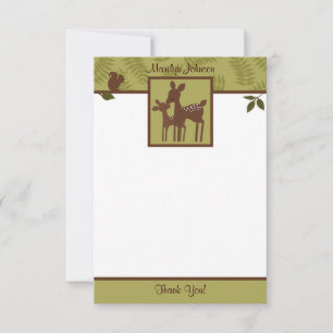 Willow Deer Baby and Mommy Danke, Karte 3.5" x5