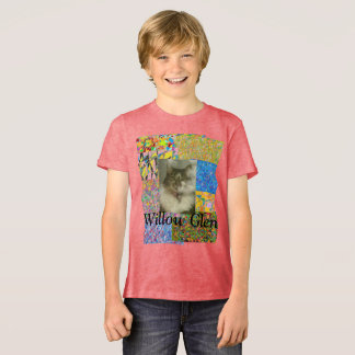 Willow Glen Patchwork und Katze Tri-Blend Shirt