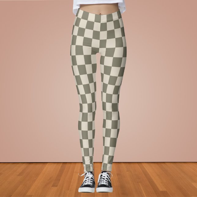Willow Grau and Bone Checkerboard Leggings (Von Creator hochgeladen)