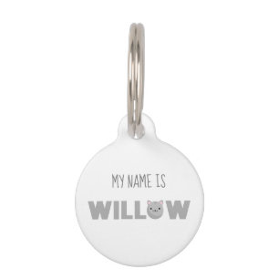 Willow Grau oder Ginger Cat Pet ID Tag Haustiermarke