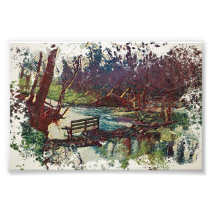 Willow Hall Dam, Sowerby Bridge Impressionistische Fotodruck