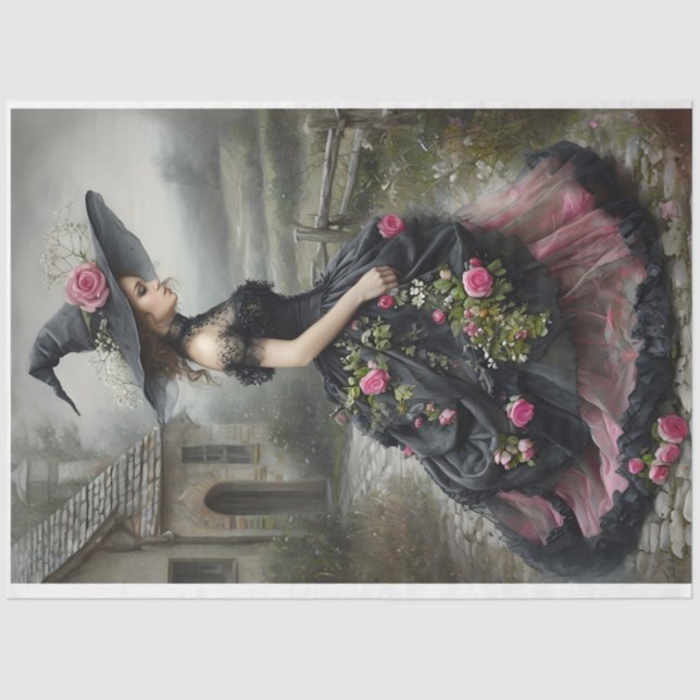 Willow Hexe1, rechts gegenüber Tissue Paper Seidenpapier (Vorderseite)