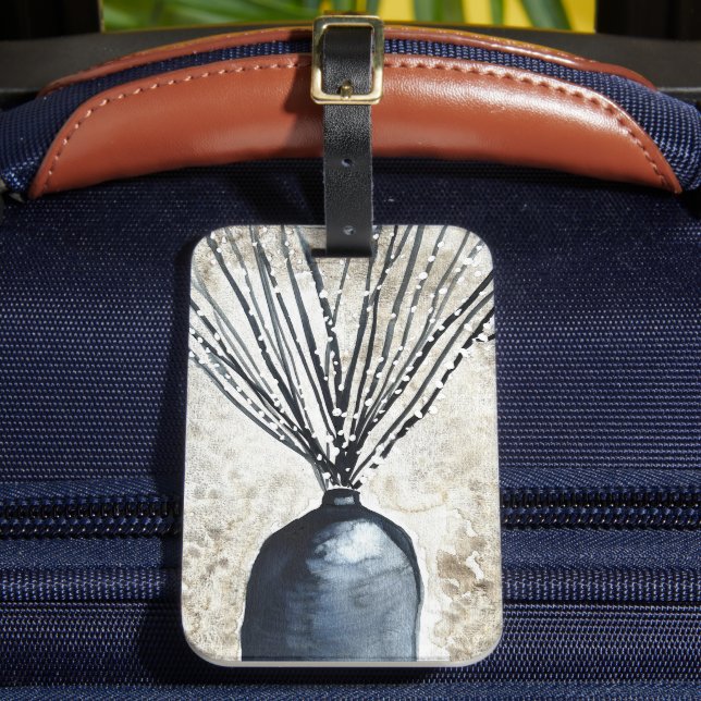 Willow in Vase Aquarell Gepäckanhänger (Vorderseite Insitu 2)