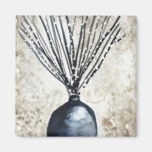 Willow in Vase Aquarell Magnet
