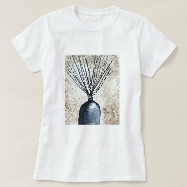 Willow in Vase Aquarell T-Shirt (Design vorne)