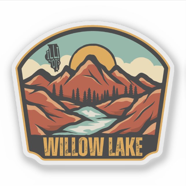 Willow Lake, Illinois Aufkleber (Vorderseite)