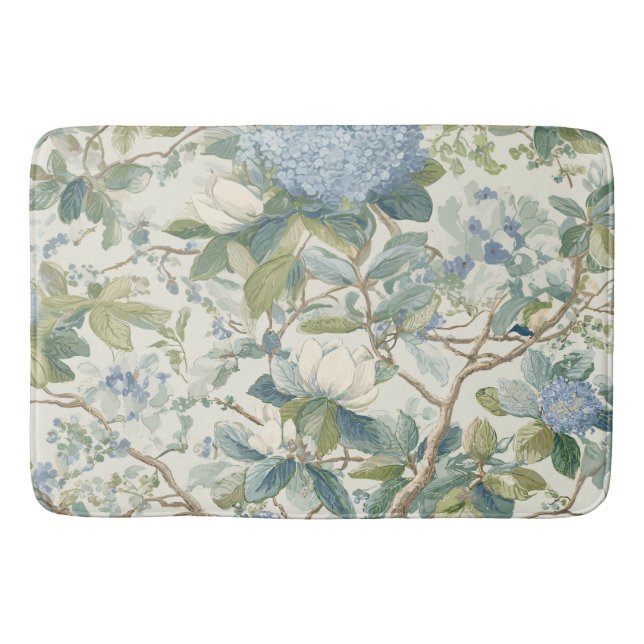 Willow Little Magnolia Wallpaper Floral Coastal  Badematte (Vorderseite)