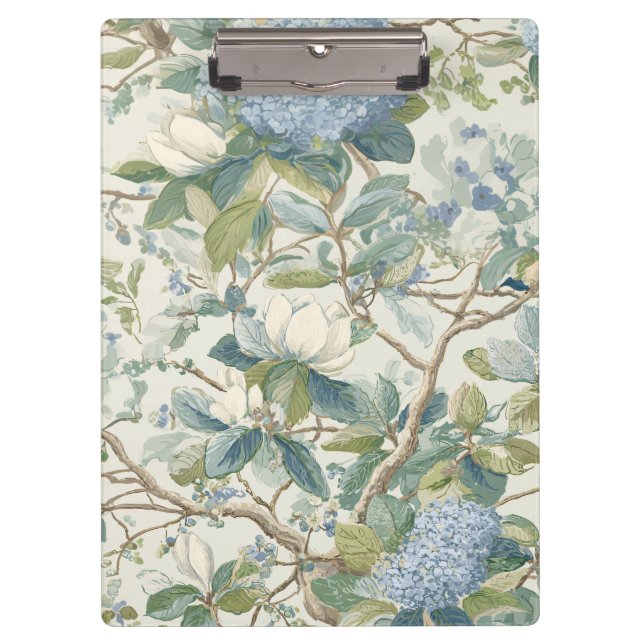 Willow Little Magnolia Wallpaper Floral Coastal Klemmbrett (Vorderseite)