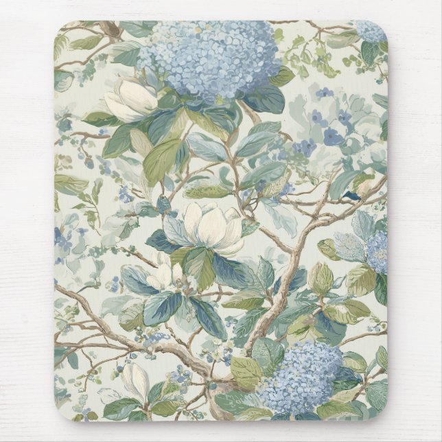 Willow Little Magnolia Wallpaper Floral Coastal Mousepad (Vorne)