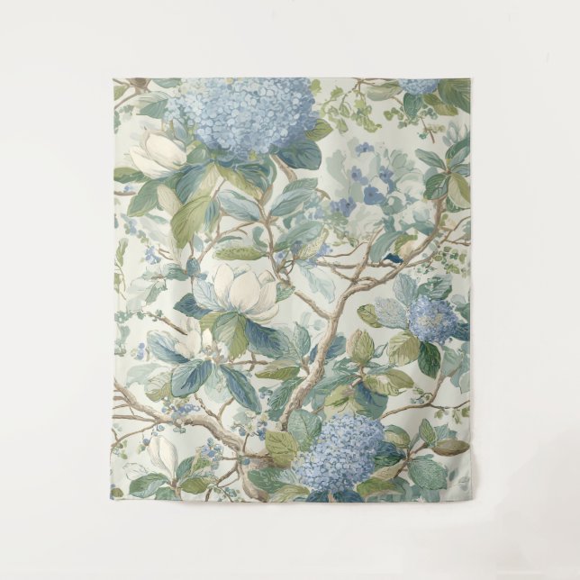 Willow Little Magnolia Wallpaper Floral Coastal Wandteppich (Vorderseite)