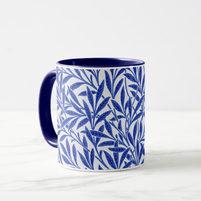 Willow Pattern, William Morris Kaffeetasse (Vorderseite Links)