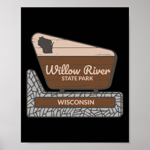 Willow River State Park Wisconsin Willkommensschil Poster