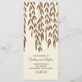 Willow Tree Branches Elegante Hochzeitsprogramme Programm