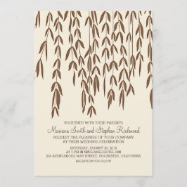 Willow Tree Branches Moderne Hochzeitseinladung Einladung