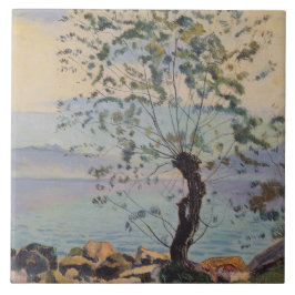Willow Tree by the Lake (Schweizer Landschaft) Fliese
