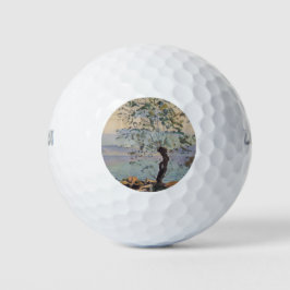 Willow Tree by the Lake (Schweizer Landschaft) Golfball