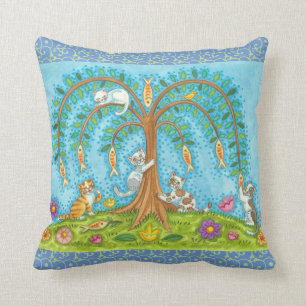 WILLOW TREE FISH & KITTENTHROW PILLOW KISSEN