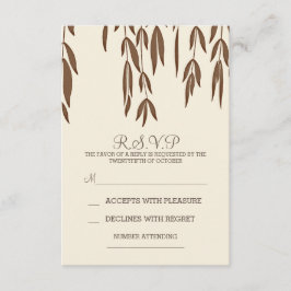 Willow tree verzweigt elegante Hochzeitskarte RSVP Karte