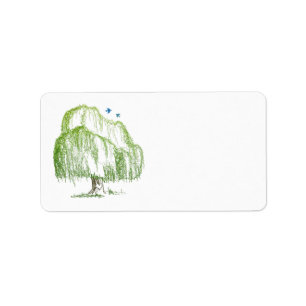 Willow Tree Wedding Blank Address Labels Adressaufkleber