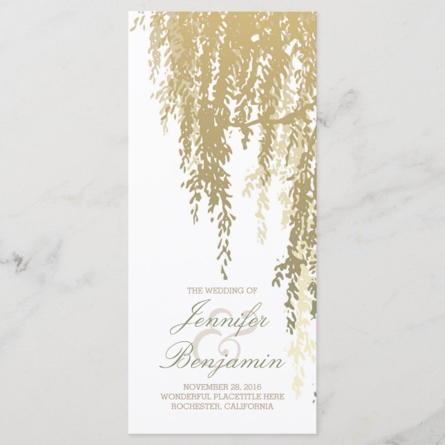 Willow Tree Wedding Programs Programm (Vorderseite)