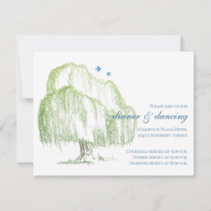 Willow Tree Wedding Reception Card Einladung