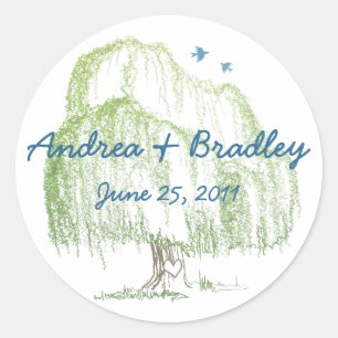 Willow Tree Wedding Siegel oder Favor Tag Stickers