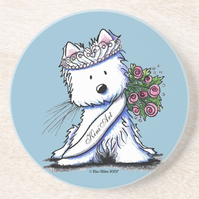 Willow Westie Terrier Untersetzer (Vorne)