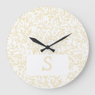 Willow Whorl Silhouette - Yellow Große Wanduhr