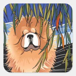 WILLOW WIND - Chow-Aufkleber Quadratischer Aufkleber